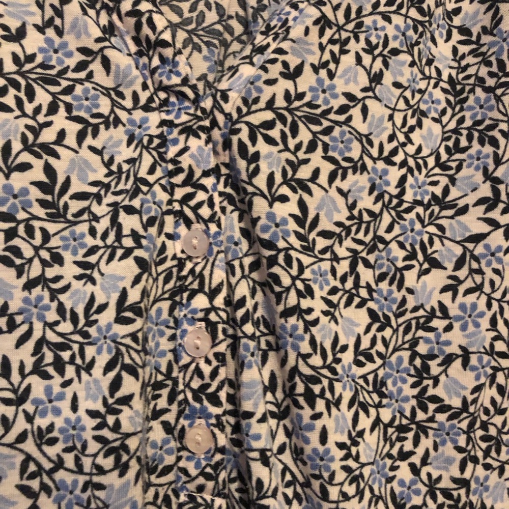 H&M Floral Blouse - Black and Blue - Picture 2 of 6